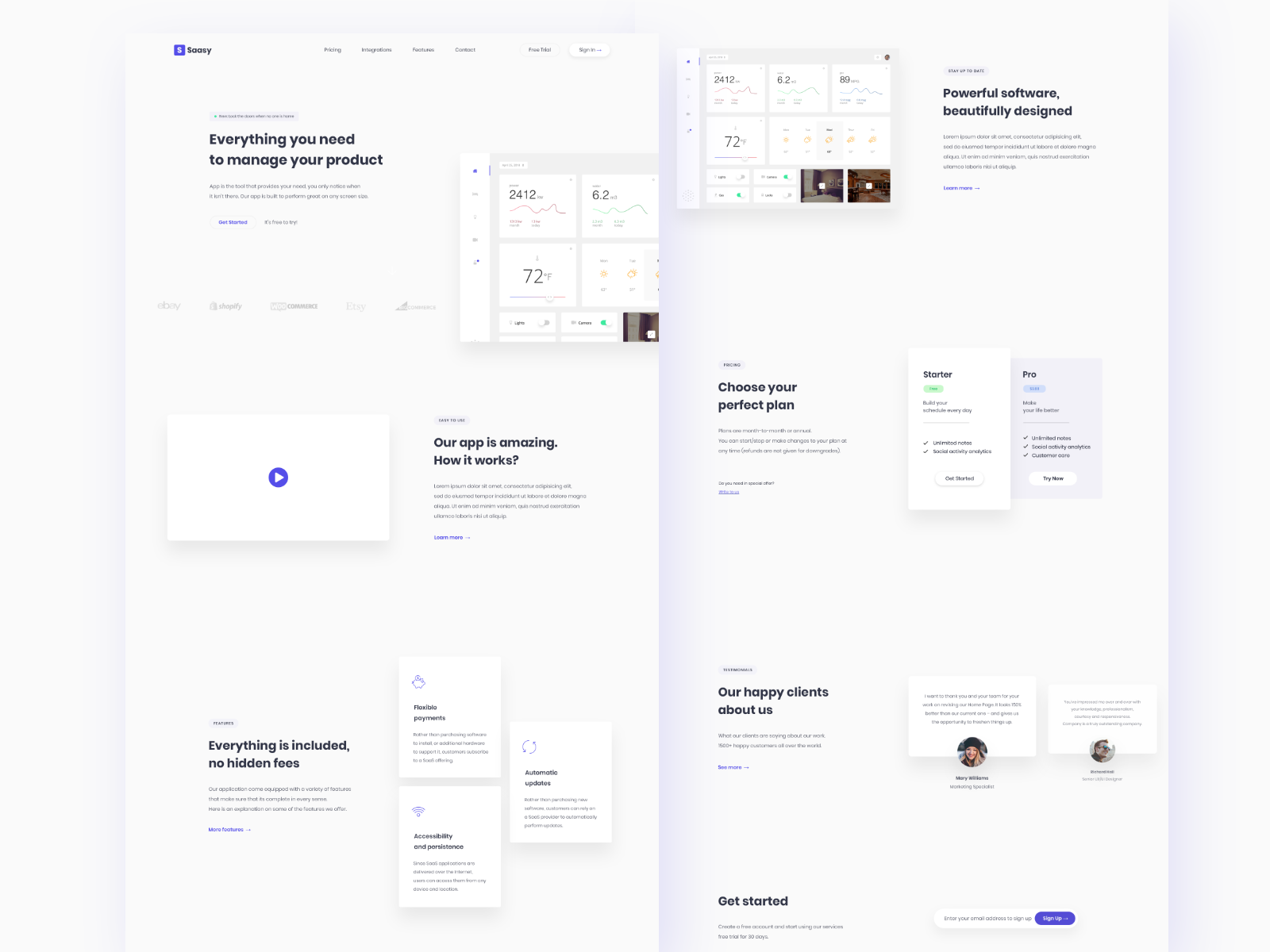Saasy Landing Page Design